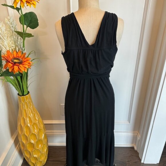 Athleta Wrap Surplice Black Knit Dress - Picture 10 of 16